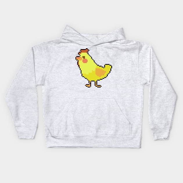 Pixel Elegance Chiken Kids Hoodie by Pixel.id